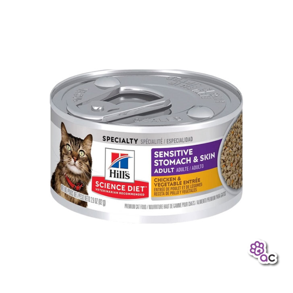 HILLS LATA ADULTO SENSITIVE STOMACH & SKIN FELINO
