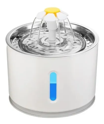 FUENTE FLOR EN ACERO CON LUZ LED