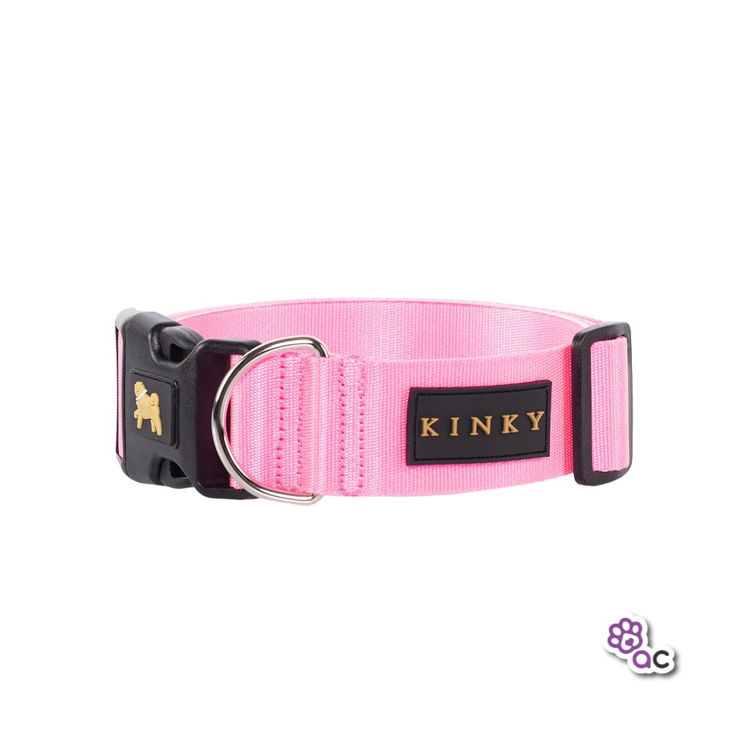COLLAR KINKY BASICO SUPER ANCHO ROSADO