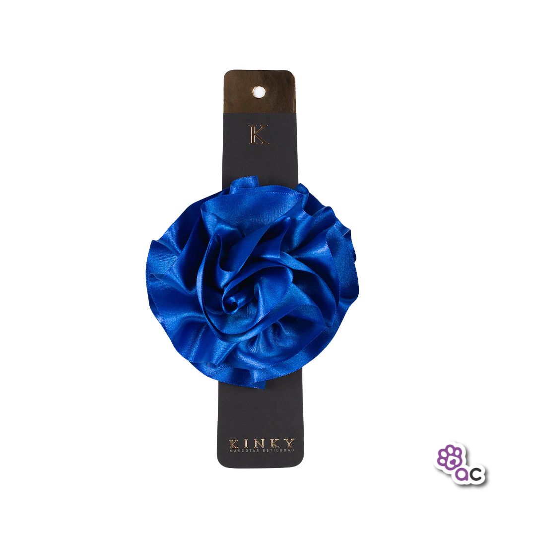 FLOR KINKY REMOVIBLE AZUL REY PEQUEÑA