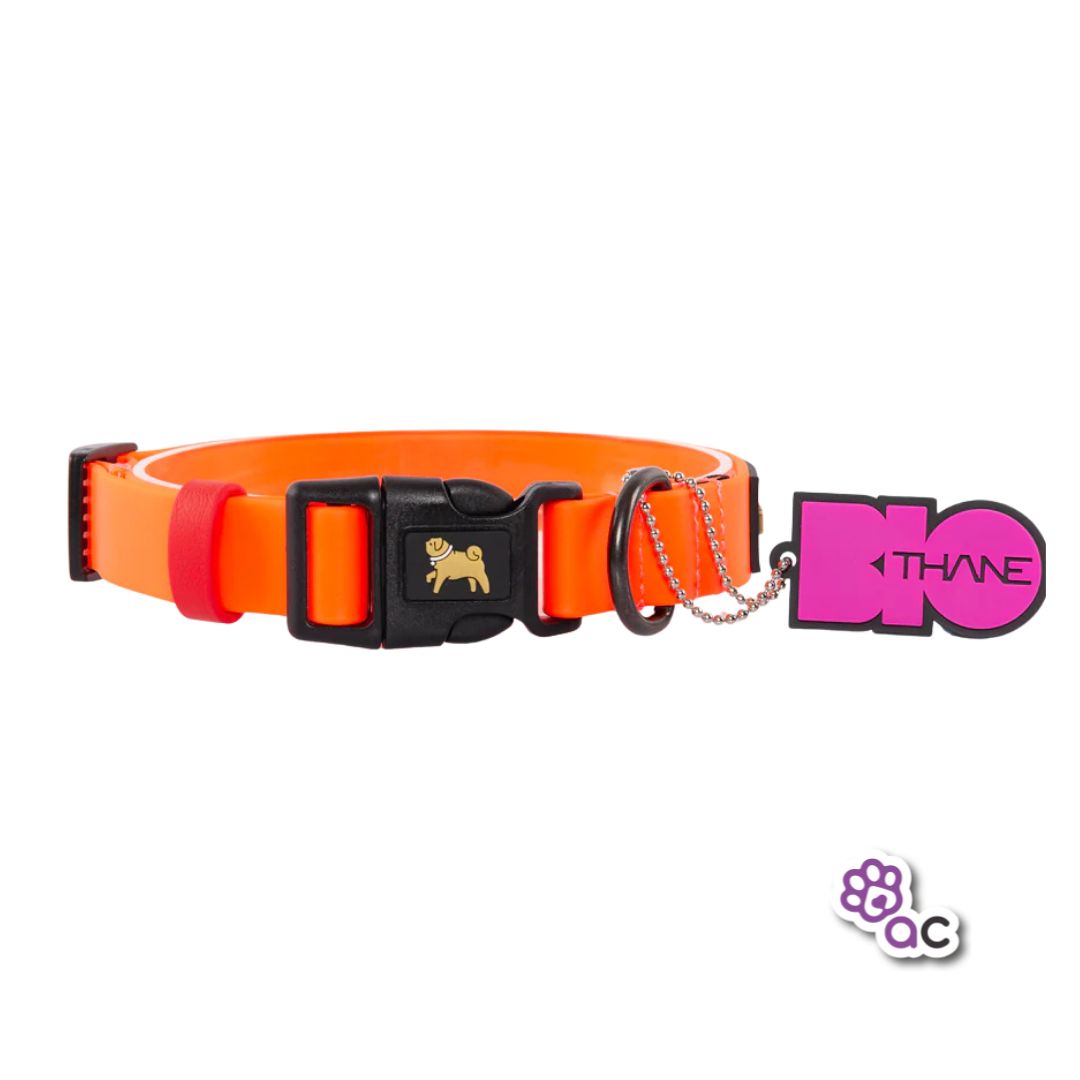 COLLAR KINKY BIOTHANE 520 NARANJA NEÓN