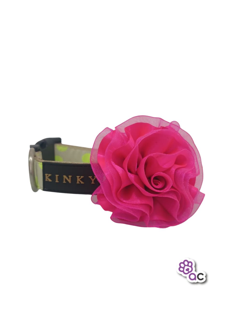 COLLAR KINKY DE FLOR HOLA BOLA AMARILLA ELECTRIC